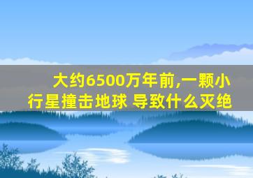 大约6500万年前,一颗小行星撞击地球 导致什么灭绝